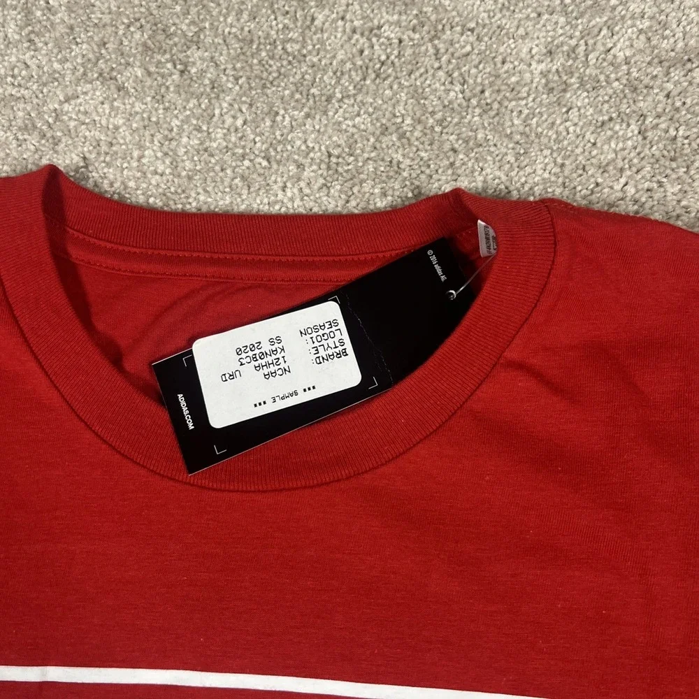 Adidas Kansas Jayhawks Softball Amplifier Tee‎ Mens Medium Red NCAA T-Shirt NEW